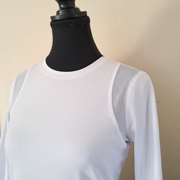 Sage Collective Active Top White Women's XS Long Sleeve Tee Workout - Picture 5 of 8